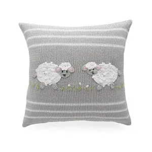 10" Hand Embroidered Lamb Pillow