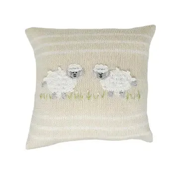 10" Hand Embroidered Lamb Pillow