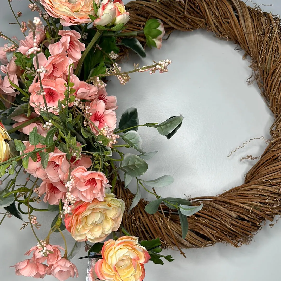 22" Sweet Caroline Designer Spring Door Wreath