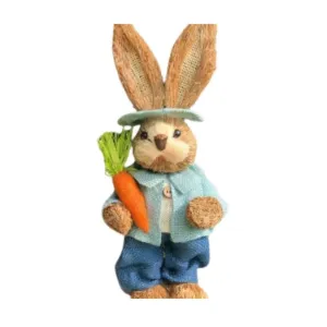 35cm Handmade Straw Rabbit Straw Bunny for Easter Day Artificial Animal Home Furnishing Shop Decoration, Bunny 9