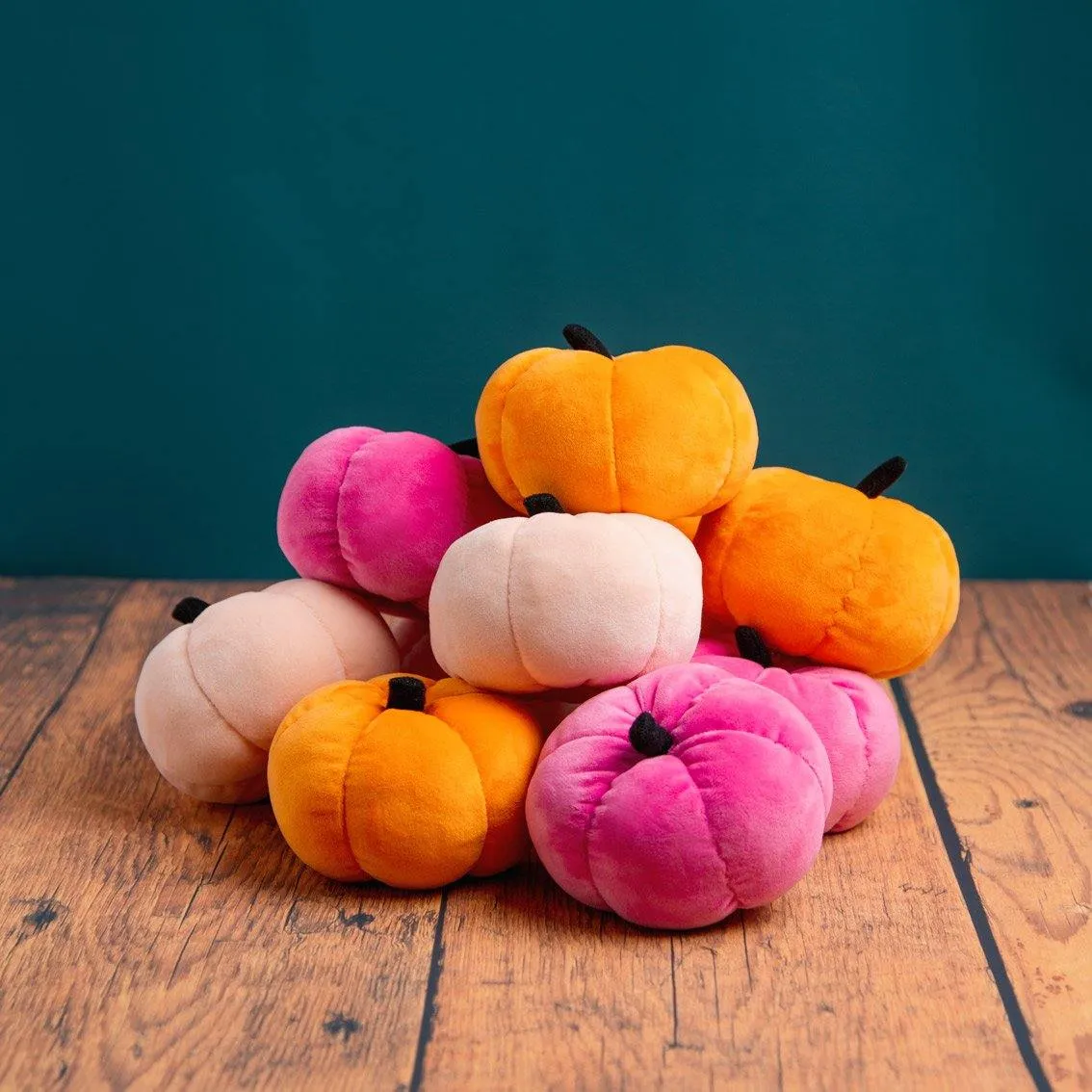 6 Velvet Pumpkin Decorations