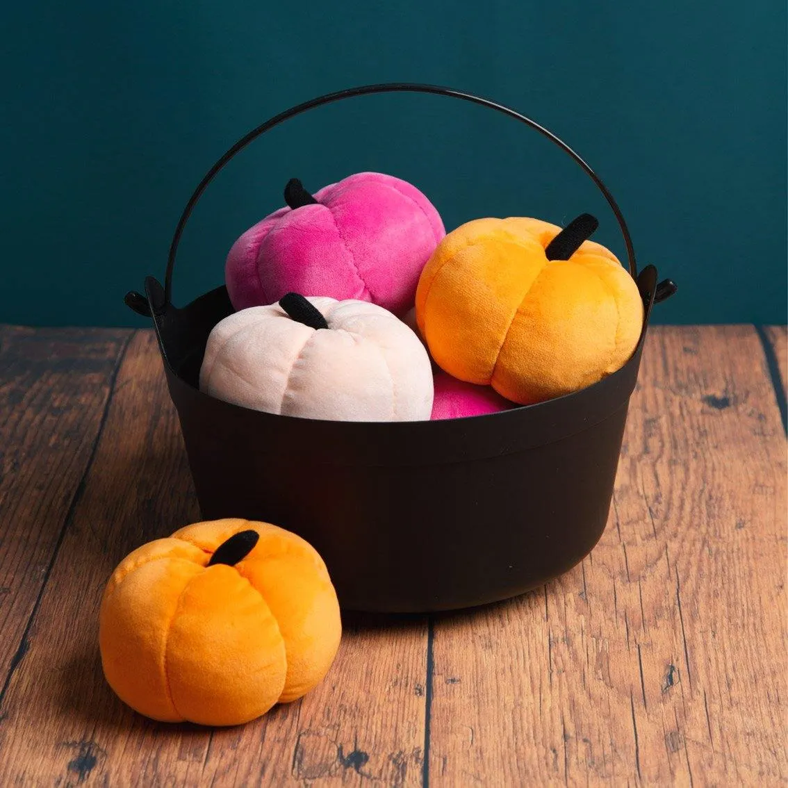 6 Velvet Pumpkin Decorations