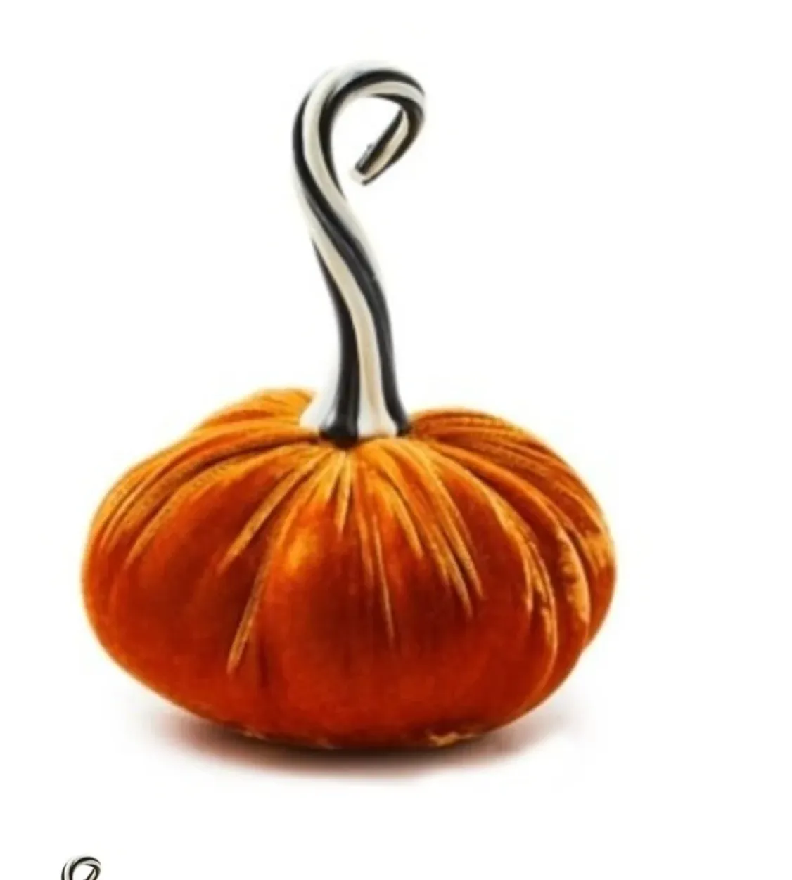 Autumnology Orange Twisted Stem Velvet Pumpkin