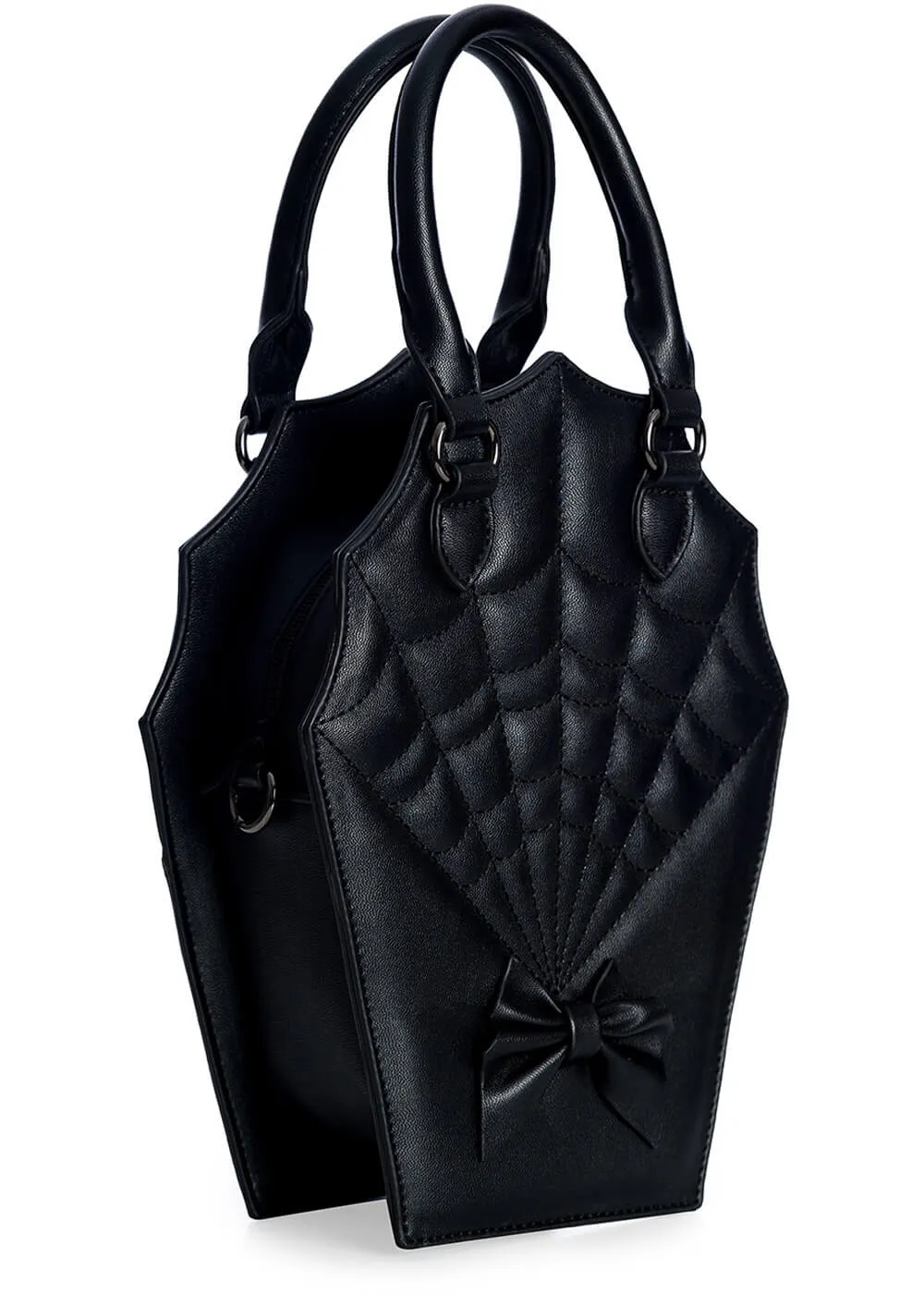 Banned Ghoul Spiderweb Handbag Black