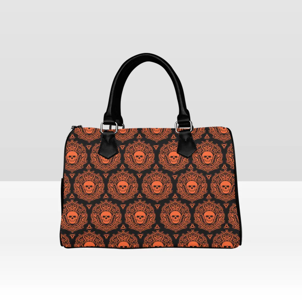 Black & Orange Skull Purse