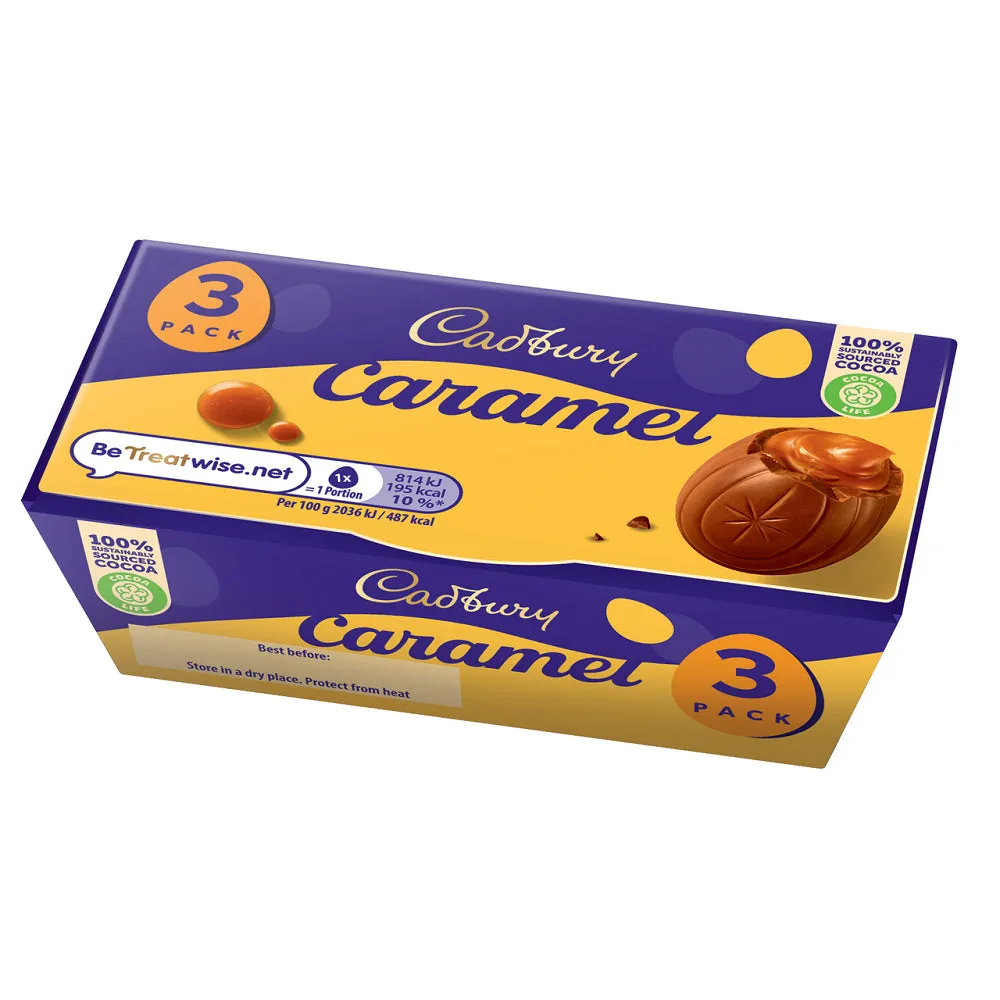 C'bury Caramel Egg Chocolate 3Pk 120g