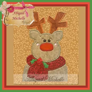 Cozy Reindeer Applique - 3 Sizes