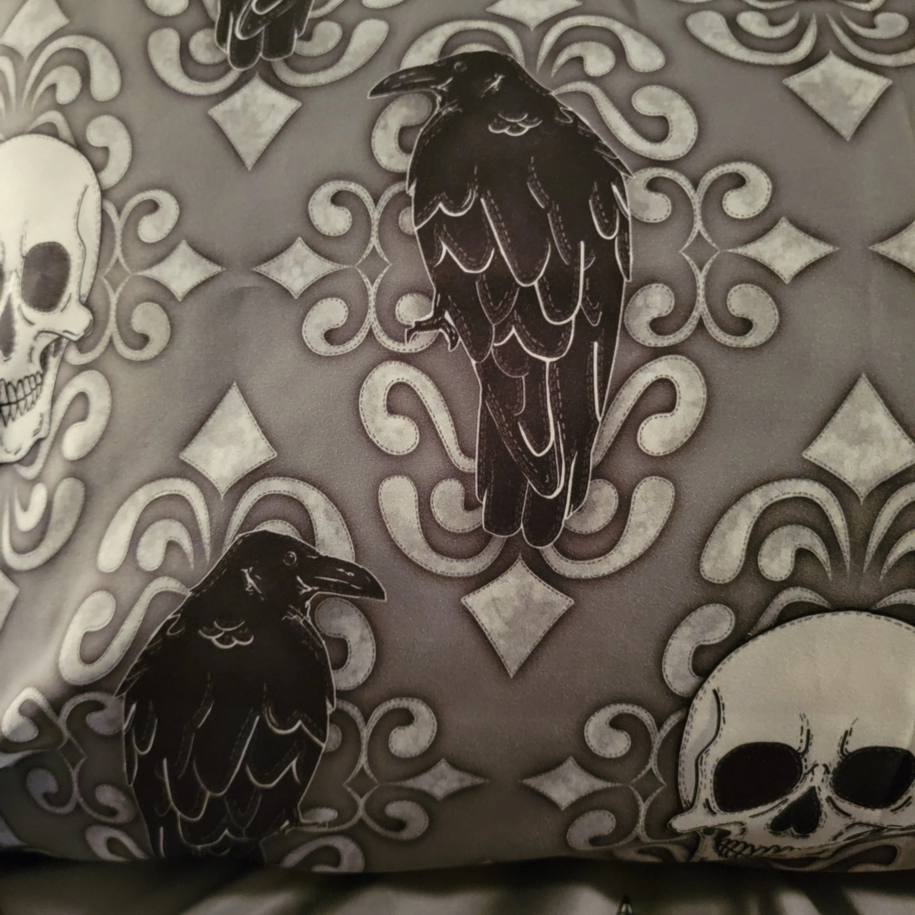 Crow & Skull Pillow Case