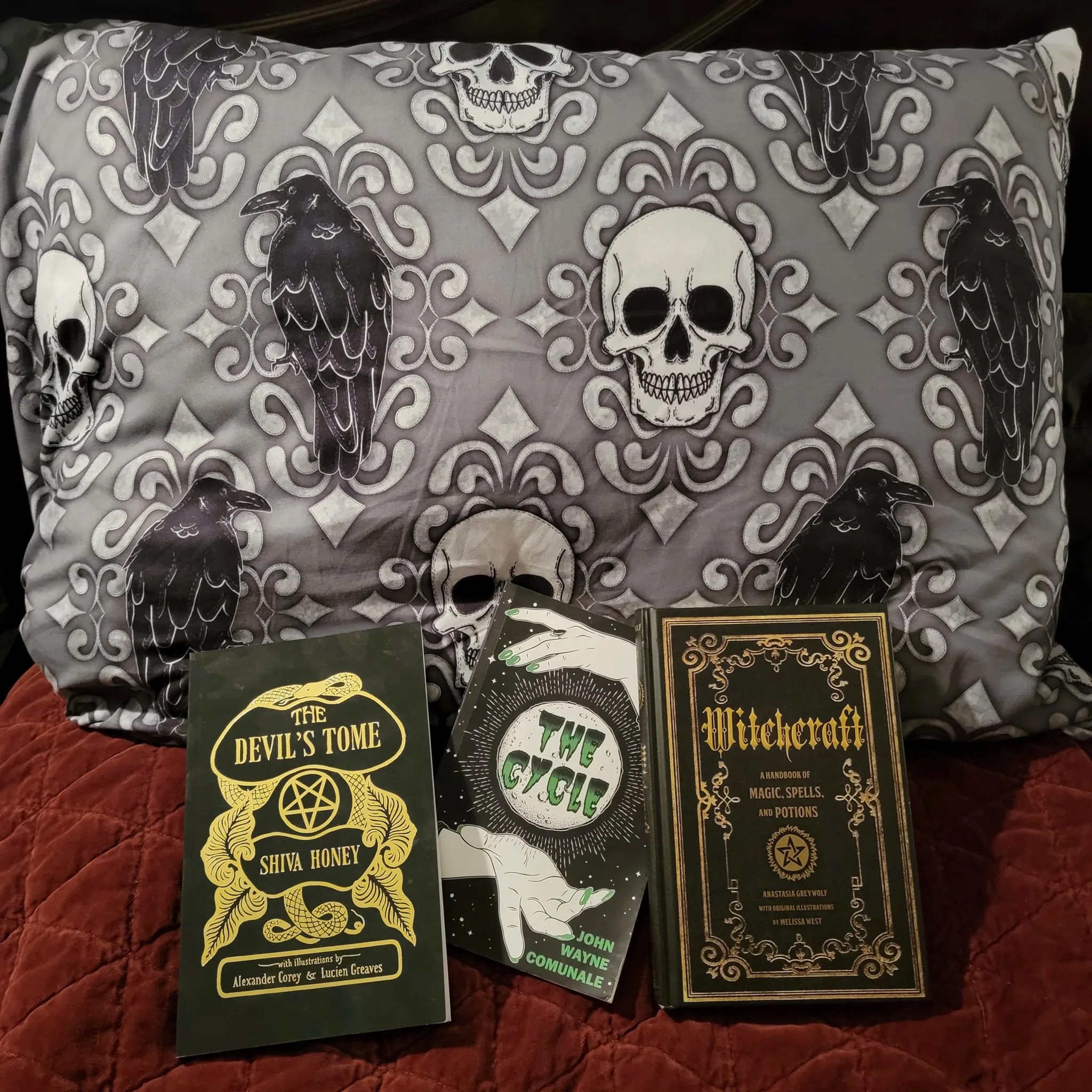 Crow & Skull Pillow Case