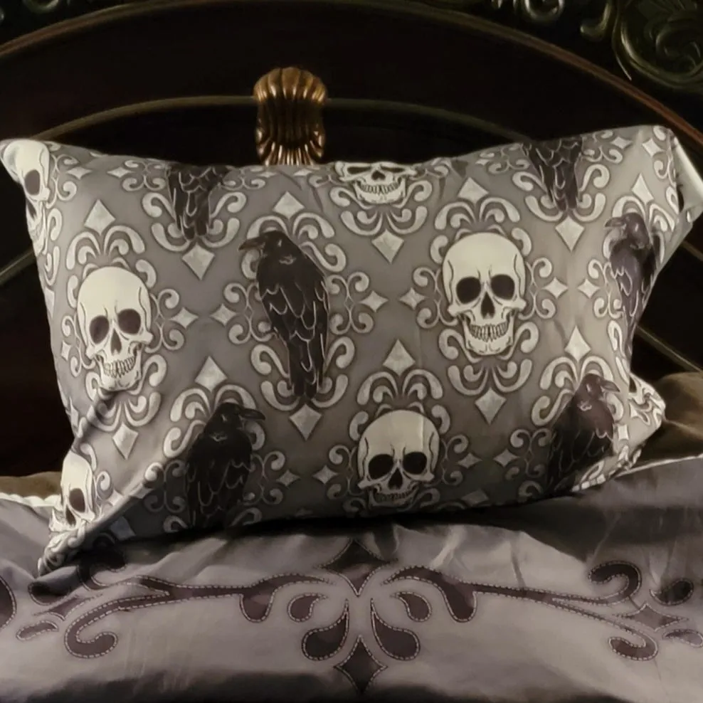 Crow & Skull Pillow Case