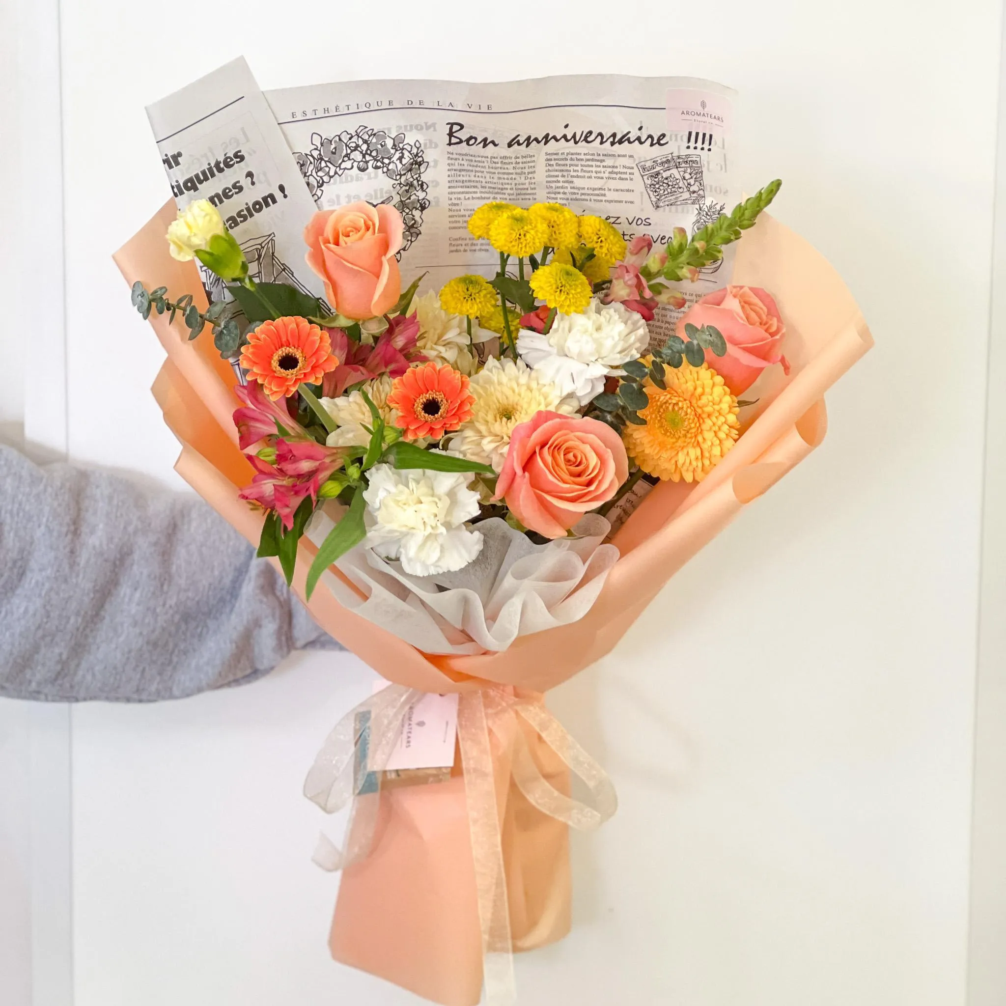 Daily Peach - Designer's Choice Fresh Bouquet