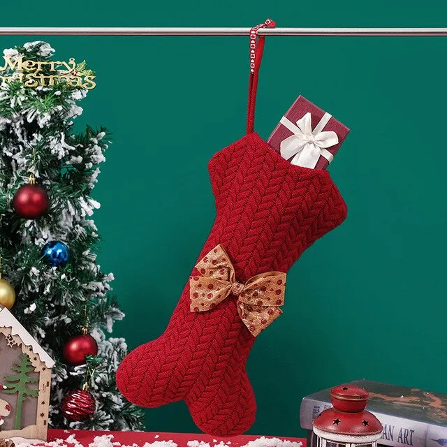 Dog Bone Furry Friend Xmas Stocking (Extra 10% Off Code WELCOME)