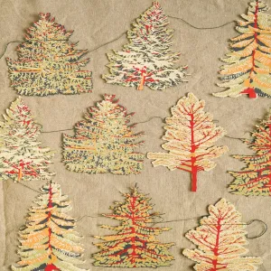 East End Press Forest Christmas Tree Paper Garland