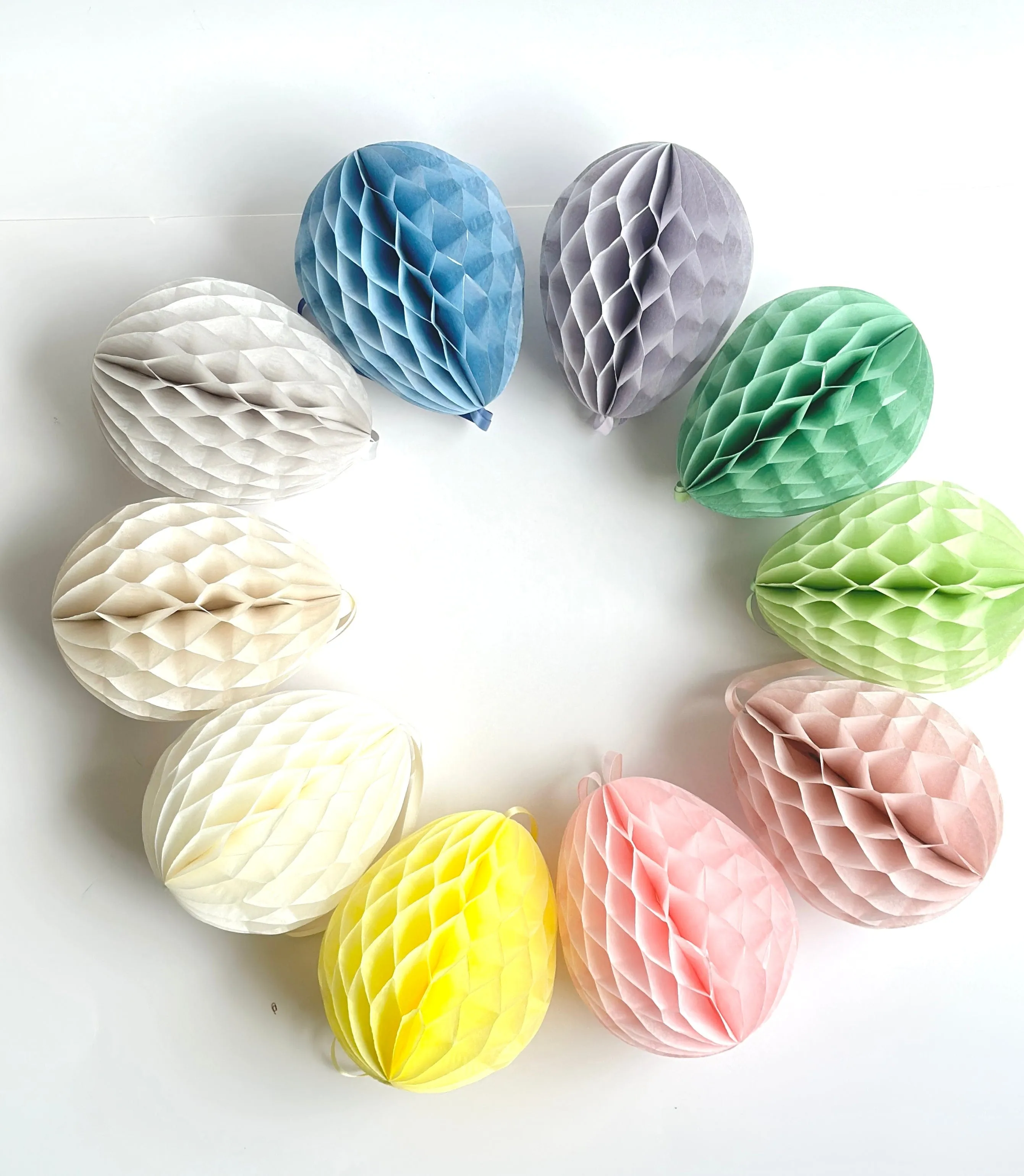 Easter decorations, Easter eggs decorations  | paper Easter decorations | honeycomb paper eggs