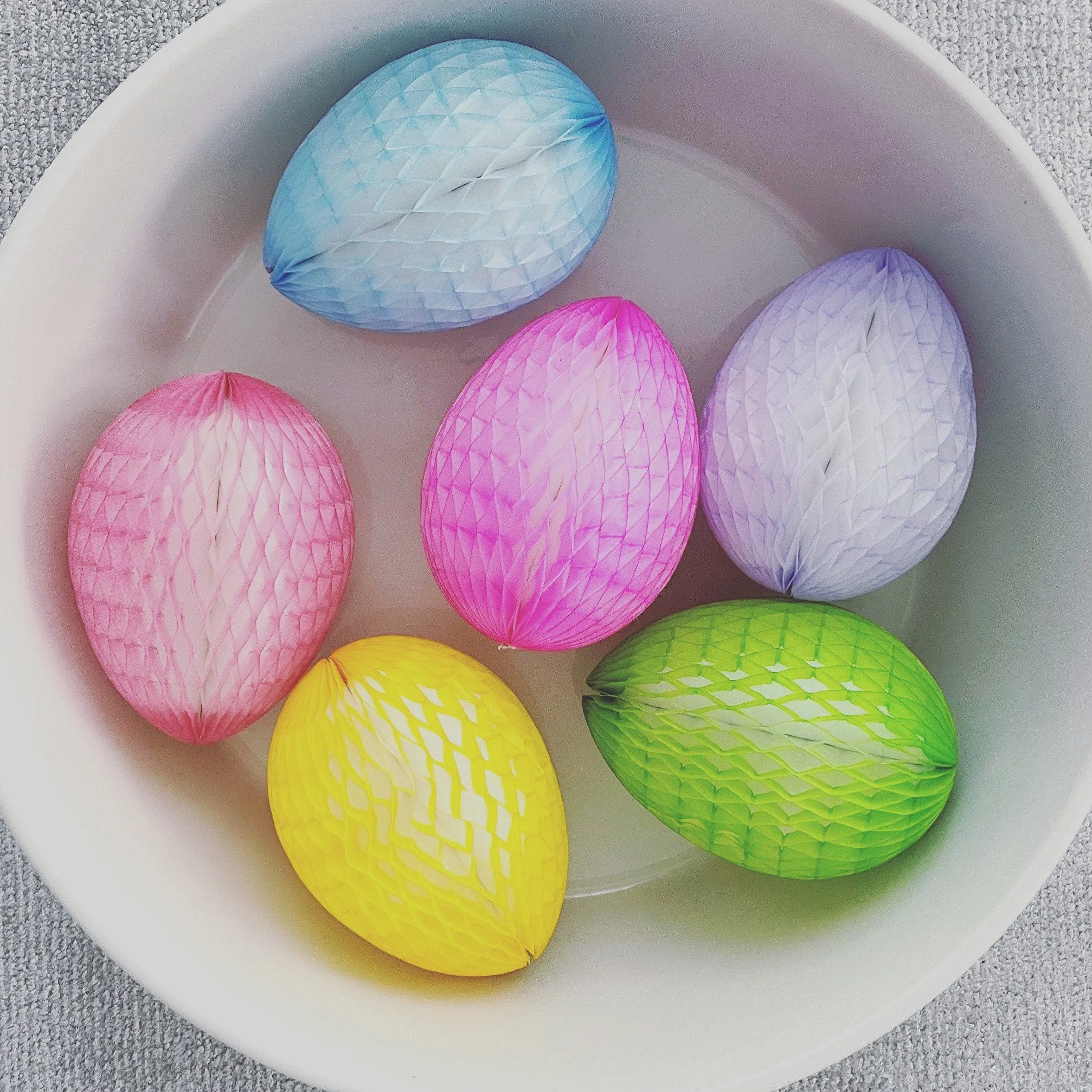 Easter Decorations-  Easter eggs  | Paper Easter egg decoration set | Colourful paper eggs