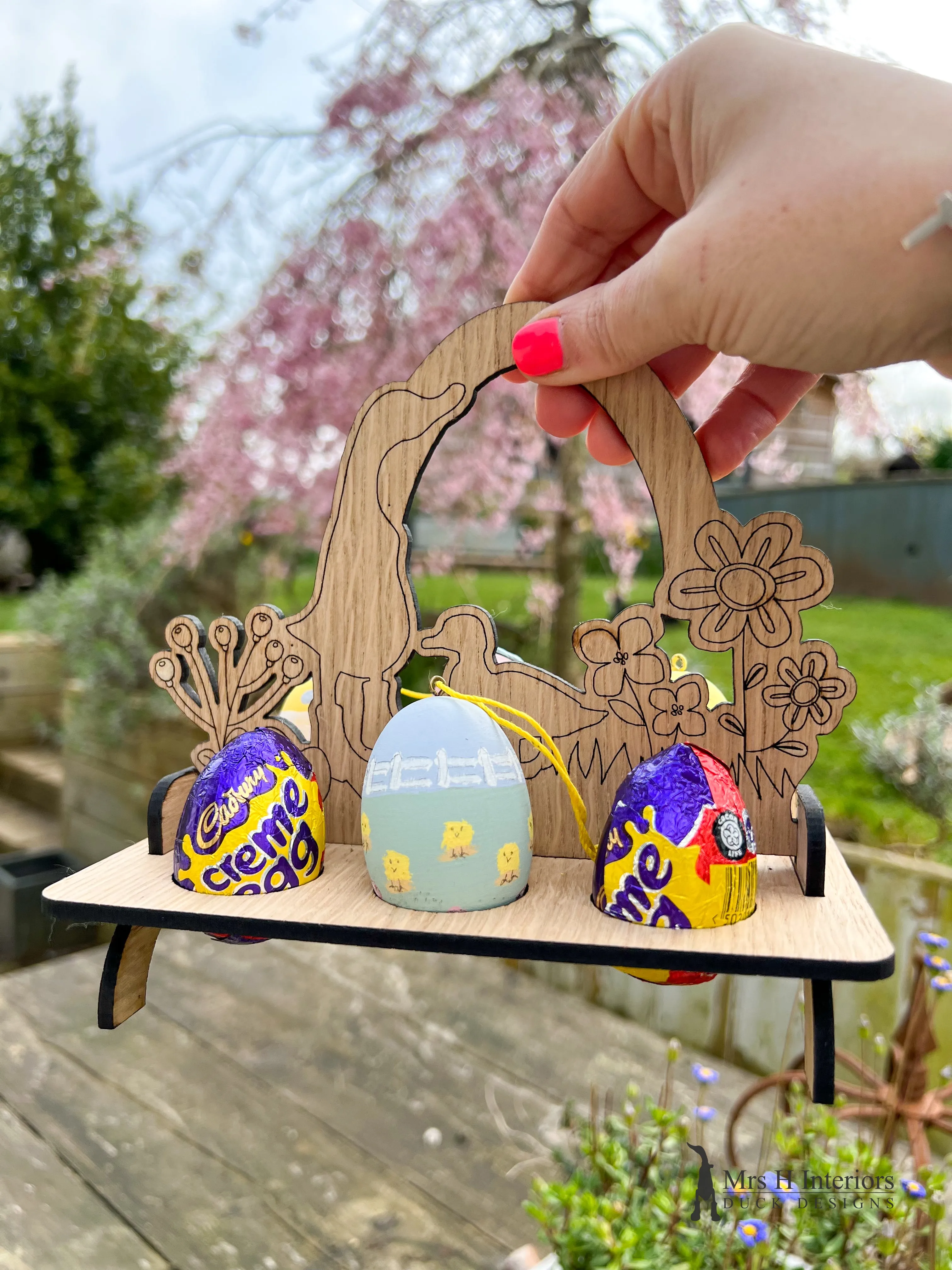 Easter Egg Collection Craft Kit - Wooden Paint Your Own Activity Gift Set by Mrs H The Duck Lady - seasonal craft kit