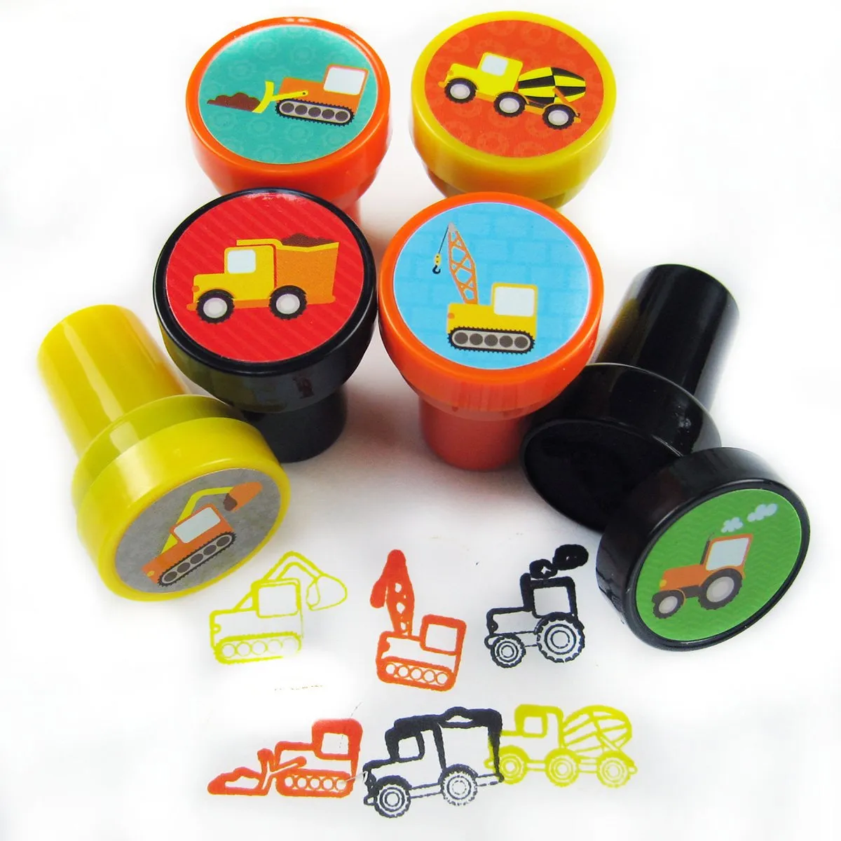 Easter Eggs with Construction Truck Stampers- 36 Pack