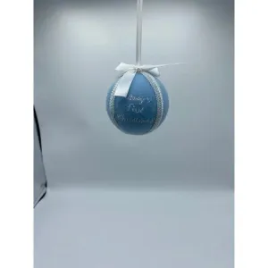 Festive Baby’s First Christmas Tree Bauble - Pink/Blue