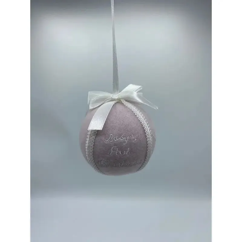 Festive Baby’s First Christmas Tree Bauble - Pink/Blue