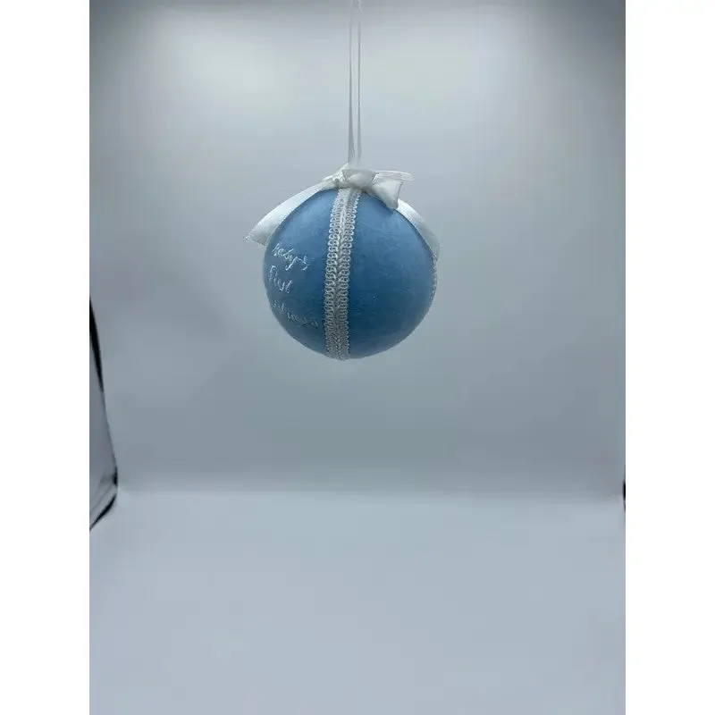 Festive Baby’s First Christmas Tree Bauble - Pink/Blue