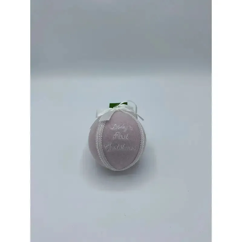 Festive Baby’s First Christmas Tree Bauble - Pink/Blue