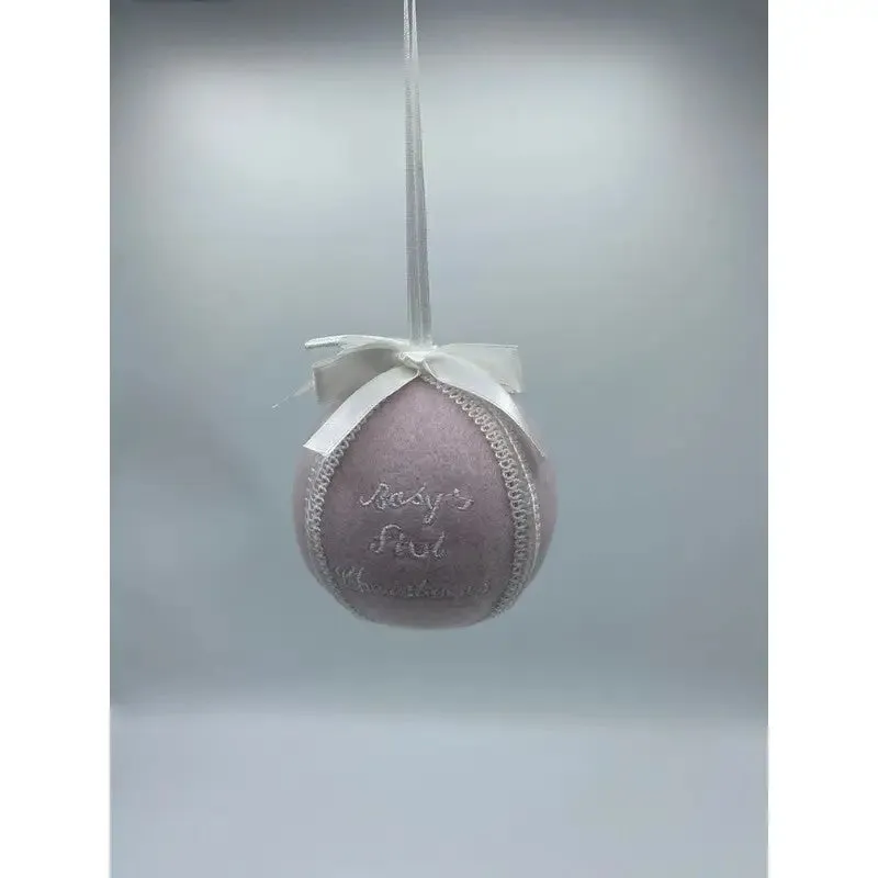 Festive Baby’s First Christmas Tree Bauble - Pink/Blue