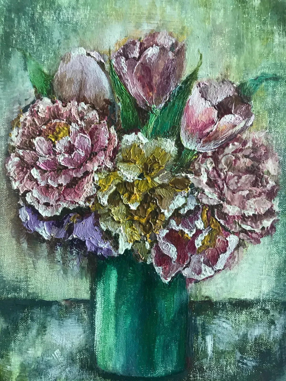 Fresh Flowers Canvas Oil Painting