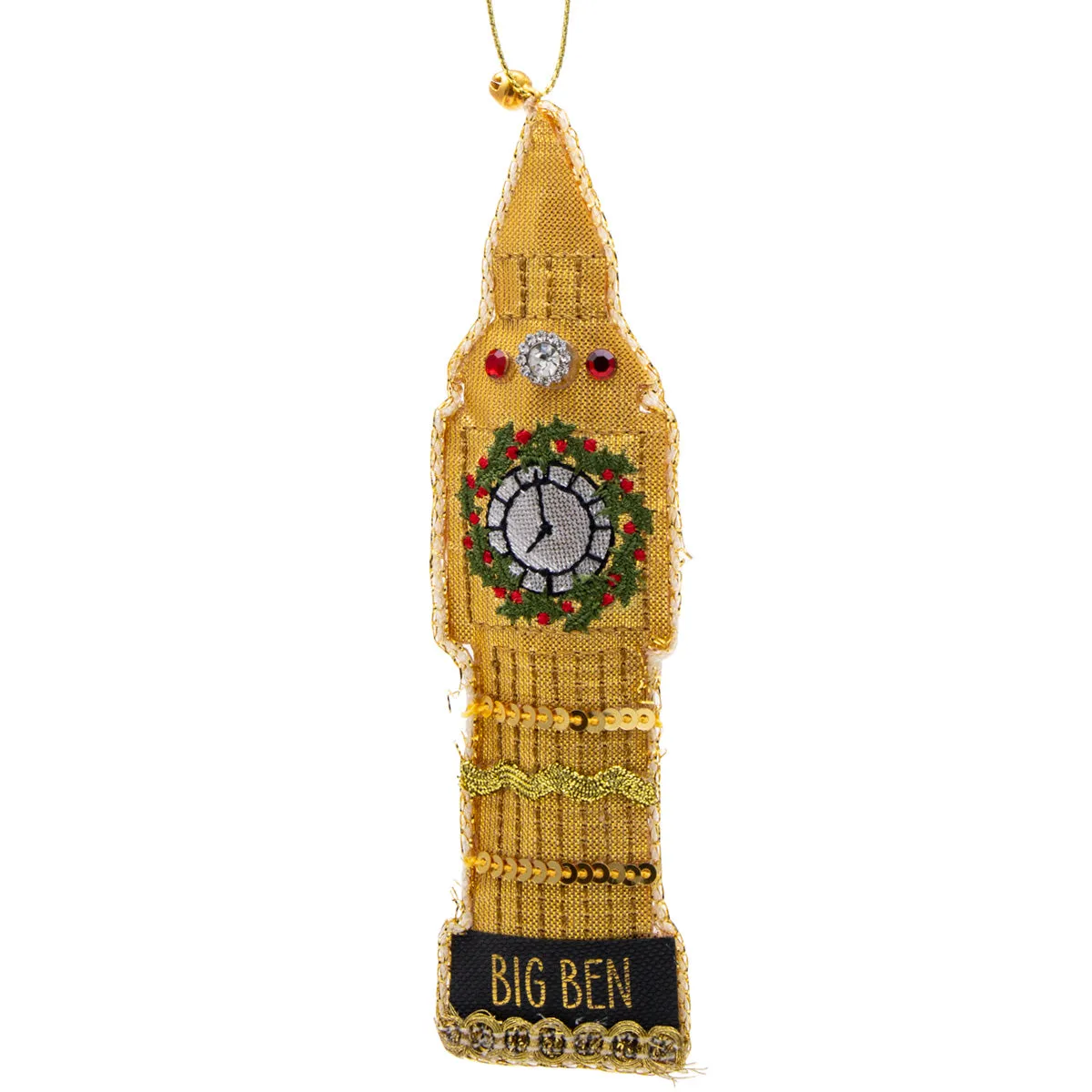 Gisela Graham Big Ben Fabric Christmas Decoration