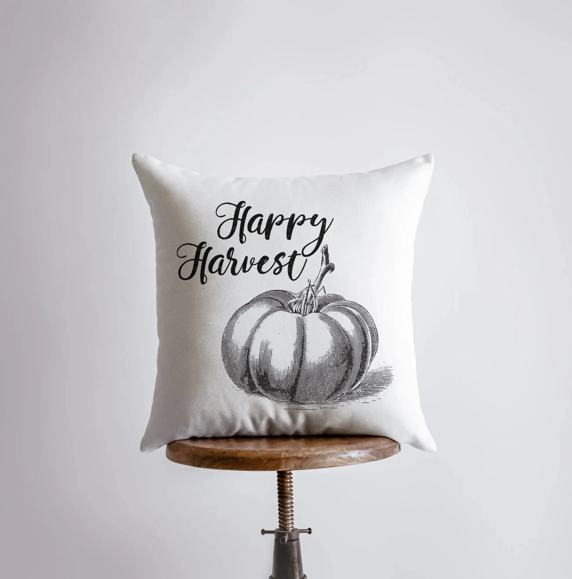 Happy Harvest | Pillow Cover | Home Decor | Modern Farmhouse | Primitive Decor | Pumpkin | Farmhouse Pillows | Country Decor | Gift for her