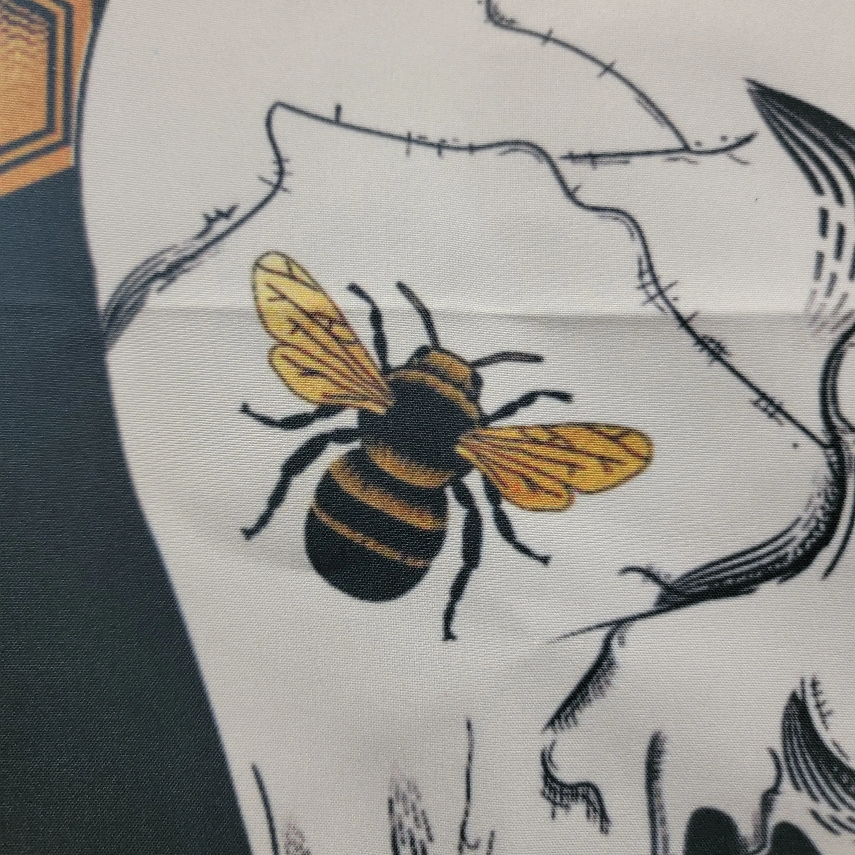 Honey Bee Skull Tapestry