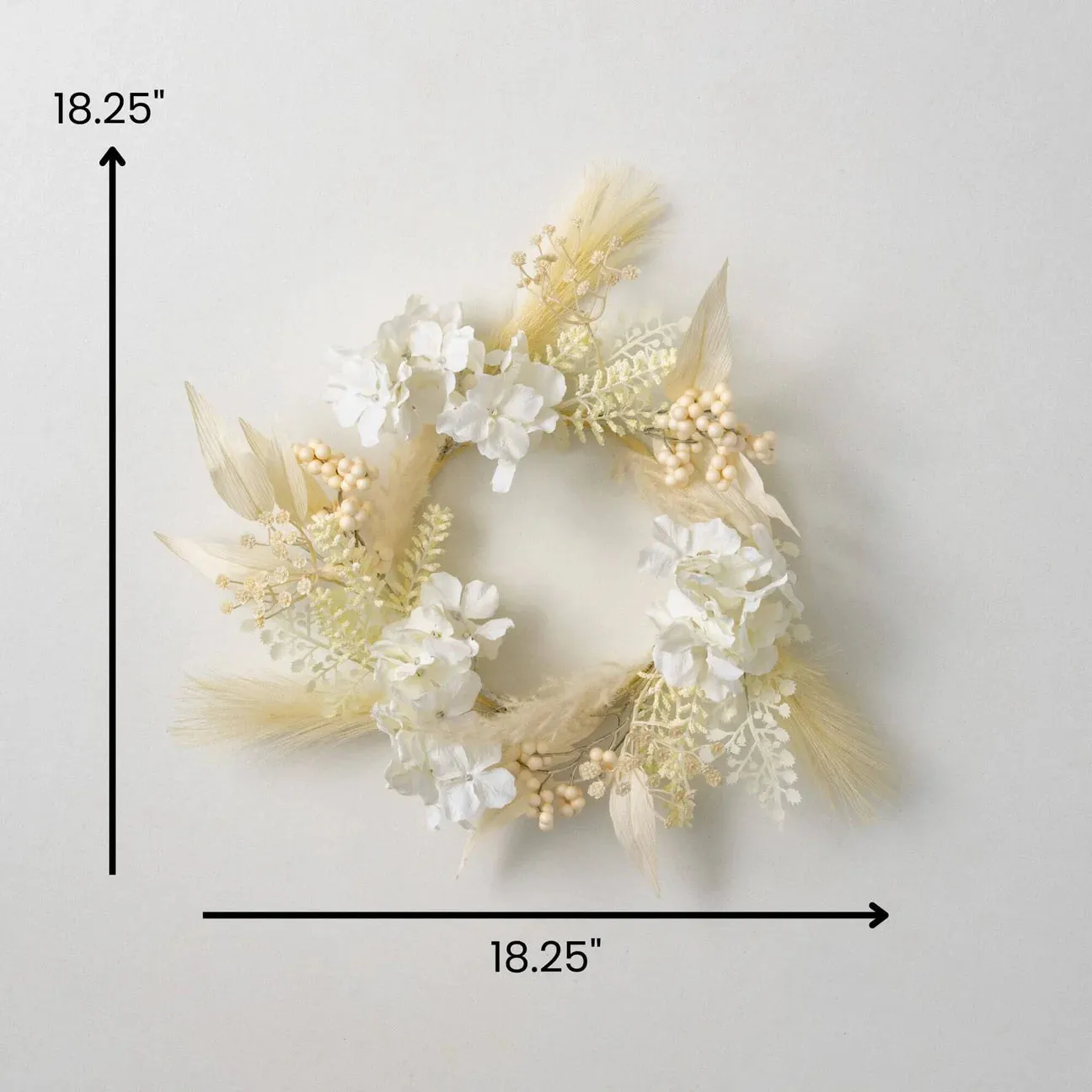 Hydrangea Pampas Small Wreath Ring