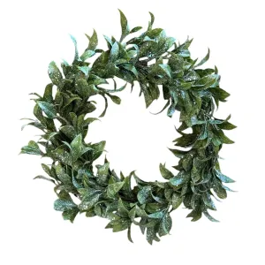 Iced Laurel Leaf Wreath