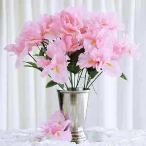 Iris Bush Artificial Silk Flowers - Pink