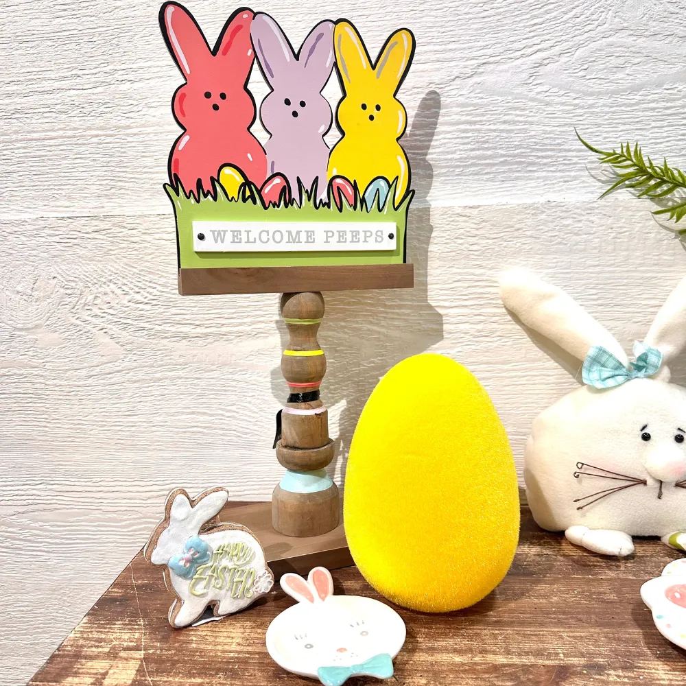 Large Flocked Egg Figurine