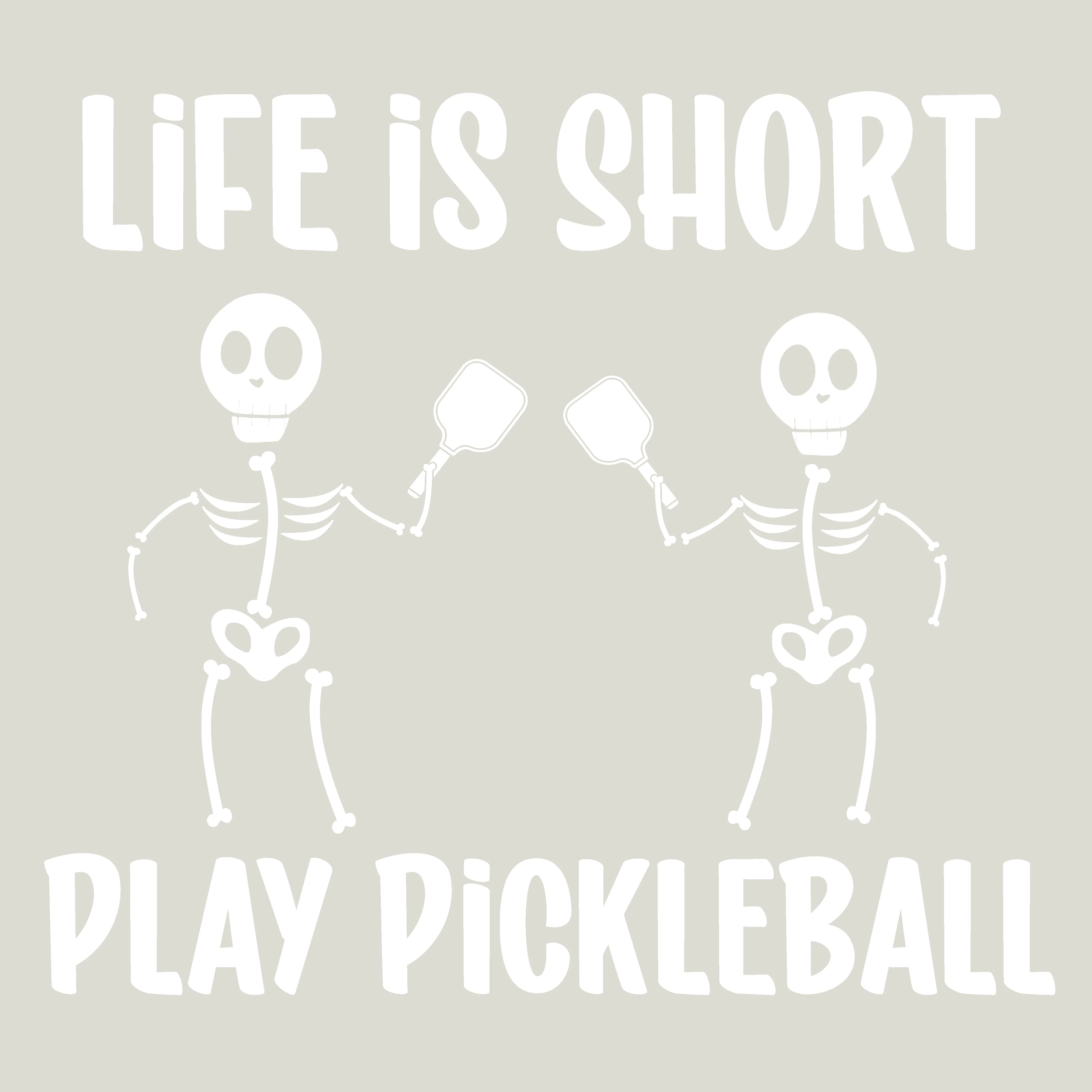 Life is Short Skeletons | Women's Racerback Pickleball Tank | 100% Polyester