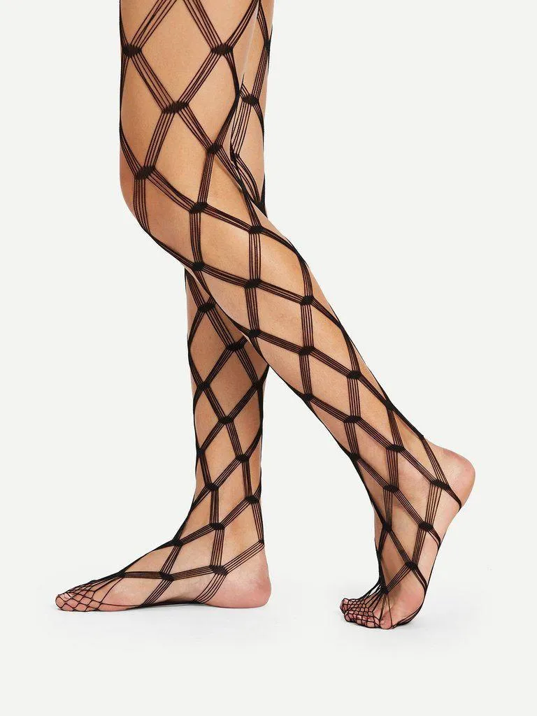 Mesh Design Pantyhose Stockings