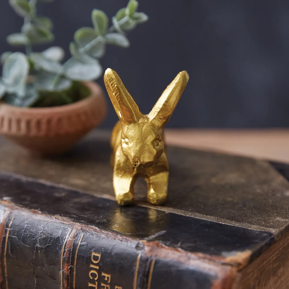 Mini Gold Bunny Figurine - Box of 4