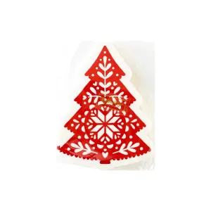 NRD1039 - Nordic Christmas Tree Shaped Paper Dinner Napkin