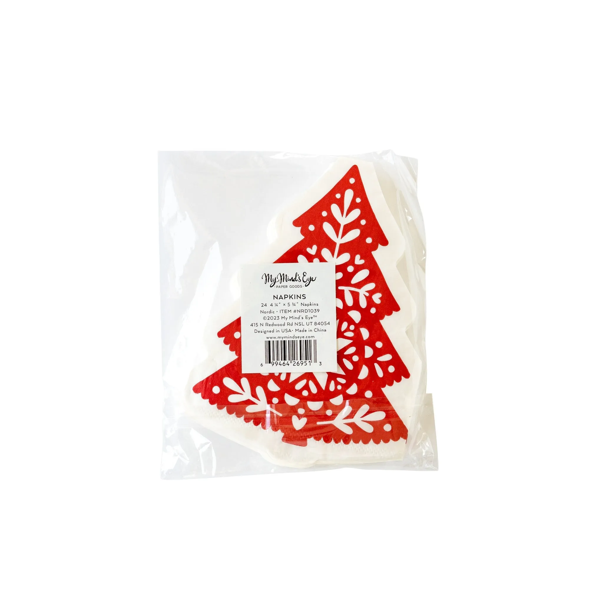 NRD1039 - Nordic Christmas Tree Shaped Paper Dinner Napkin