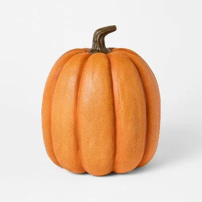 Open Box - Large Faux Pumpkin Orange with Brown Stem - Threshold designed with Studio McGee: Harvest Decor Sculpture