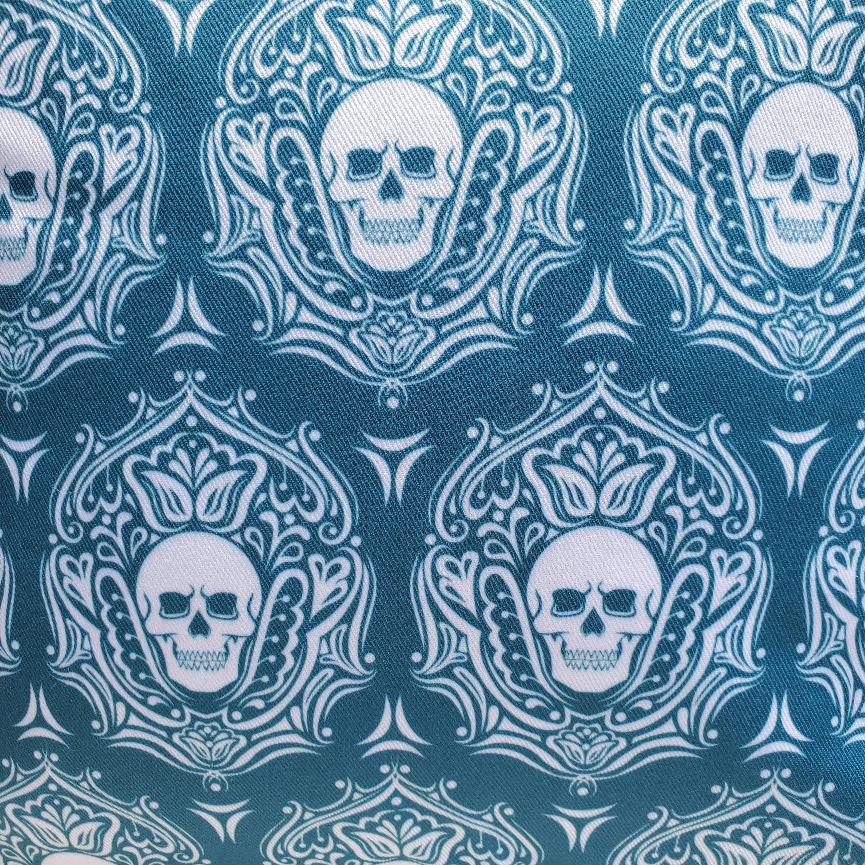 Outdoor Skull Pillow-Blue