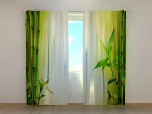 Photo Curtain Green Fresh Bamboo