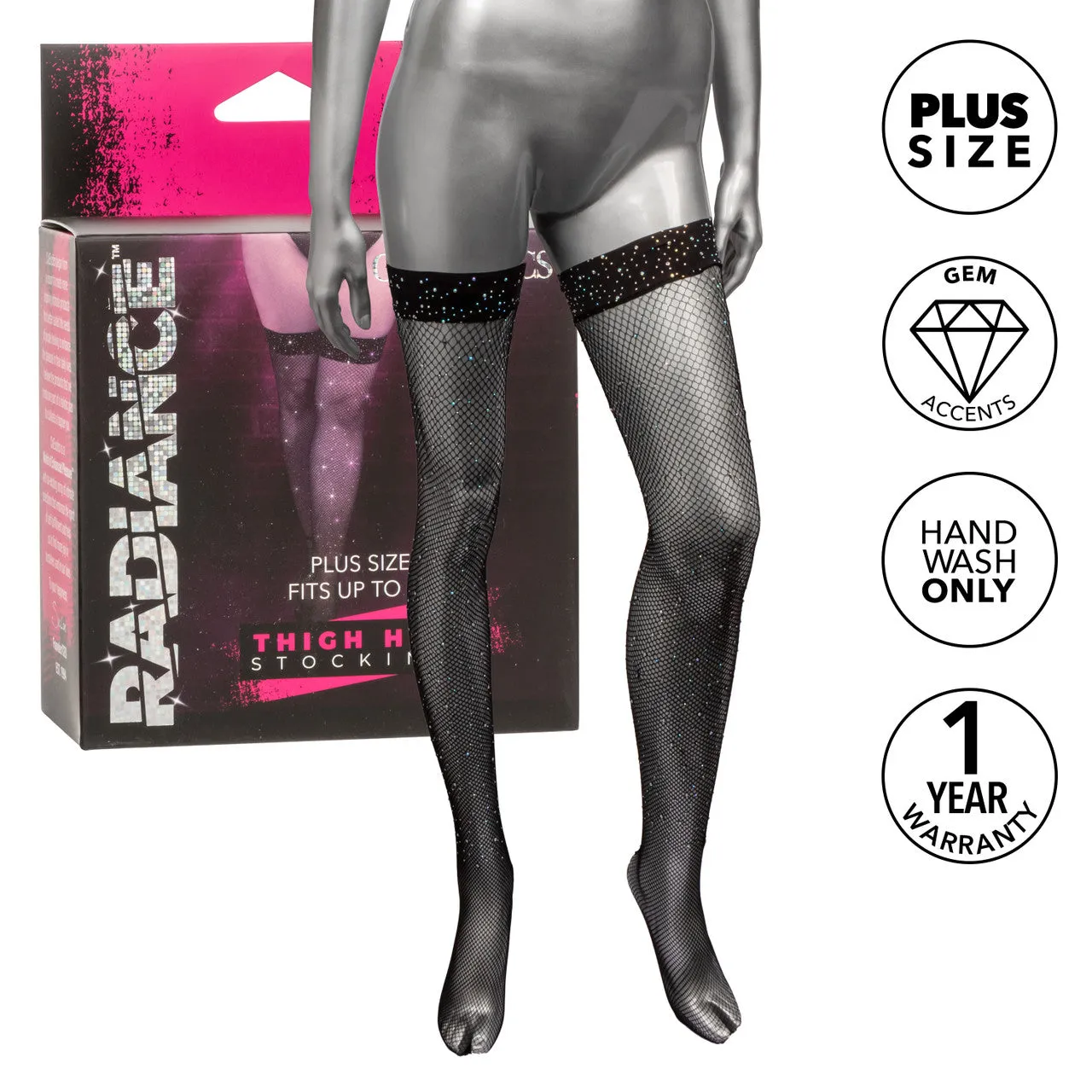 Radiance™ Thigh High Stockings - Plus