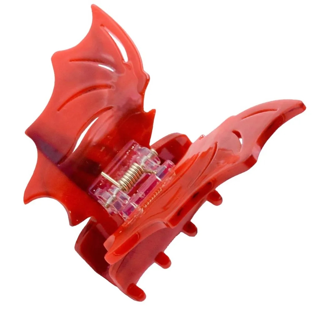 Red Bat Hair Claw Clip