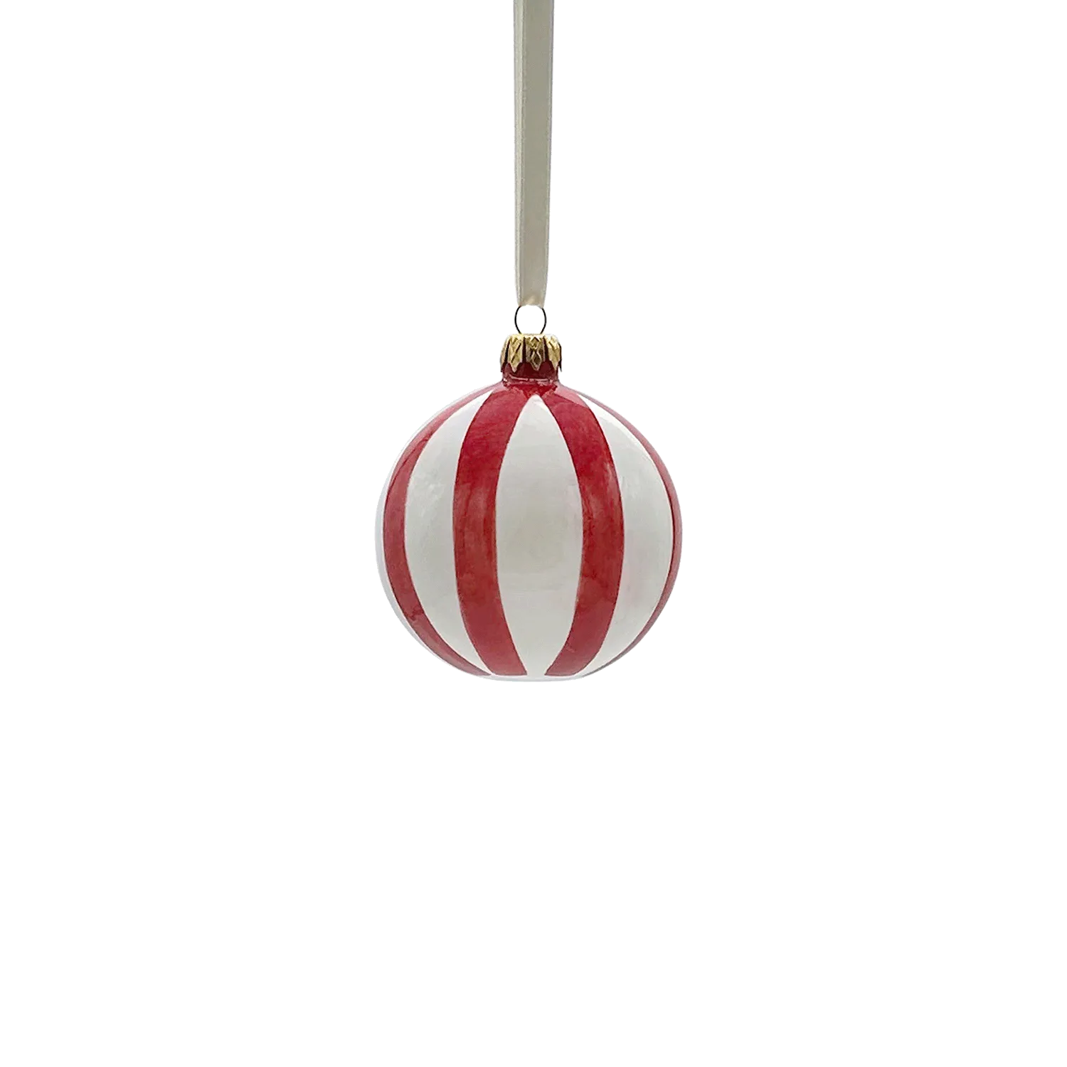 Red Stripes Christmas Baubles (Set of 3)