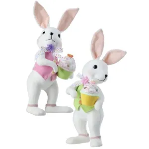 Regency International Styro Standing Bunny w/ Cupcake 15.25" Set of 2 Assortment