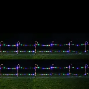 Solar LED Candy Cane Fence Stakes (12pk)