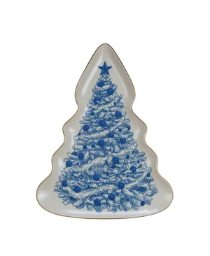 Stoneware Christmas Tree Serving Plate