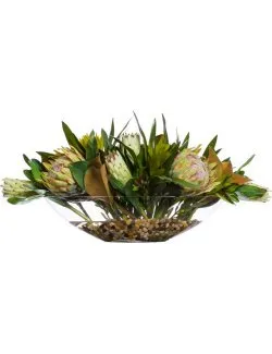 Tropical Gem Protea & Ginger Yacht Silks Centerpiece Arrangement