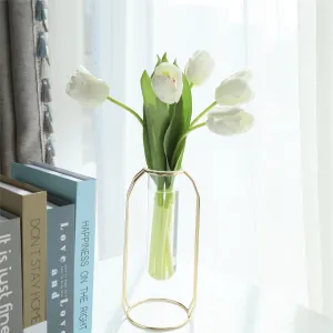 White Silk Tulips 10 flowers for Home decor